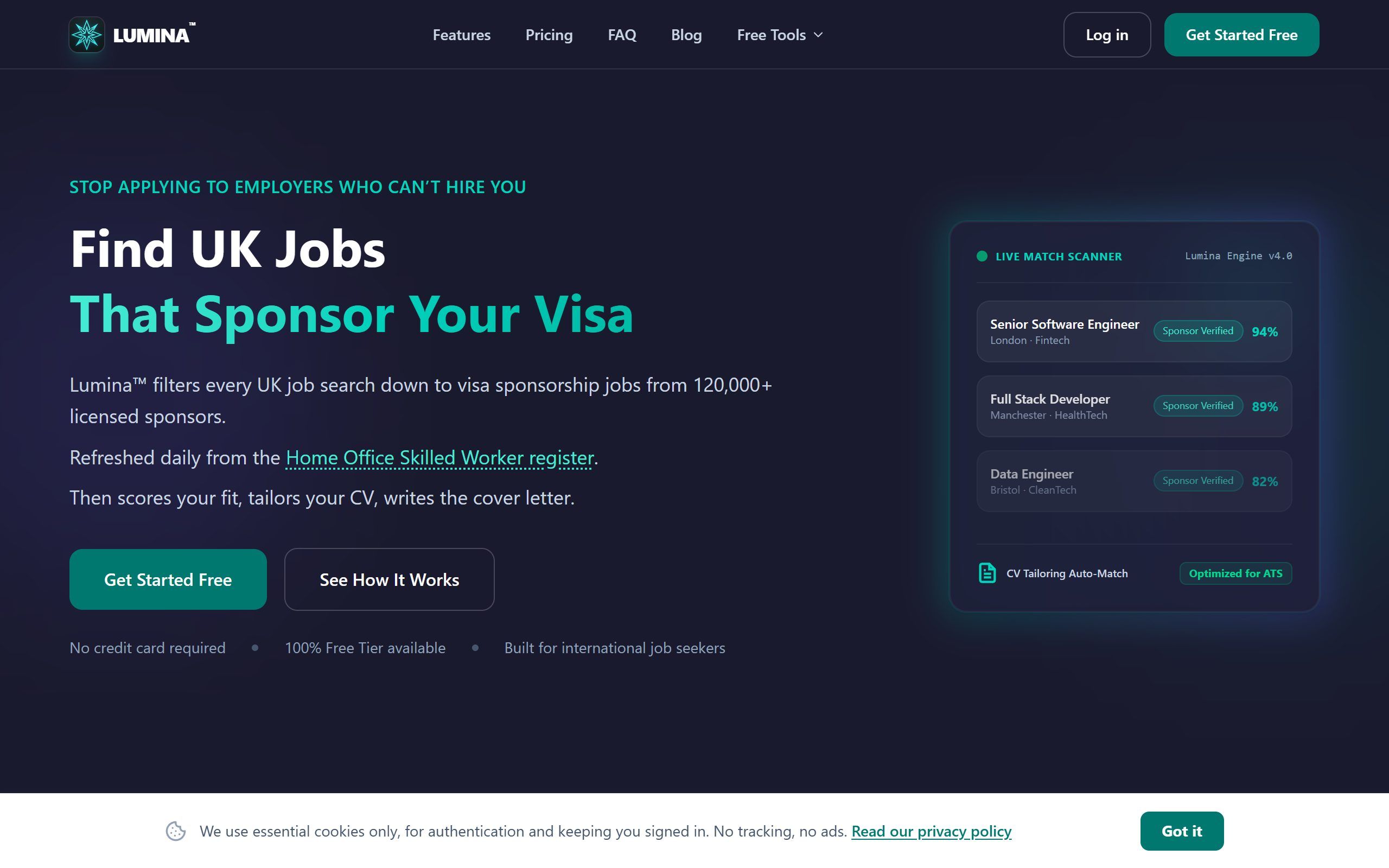 Lumina Jobs website