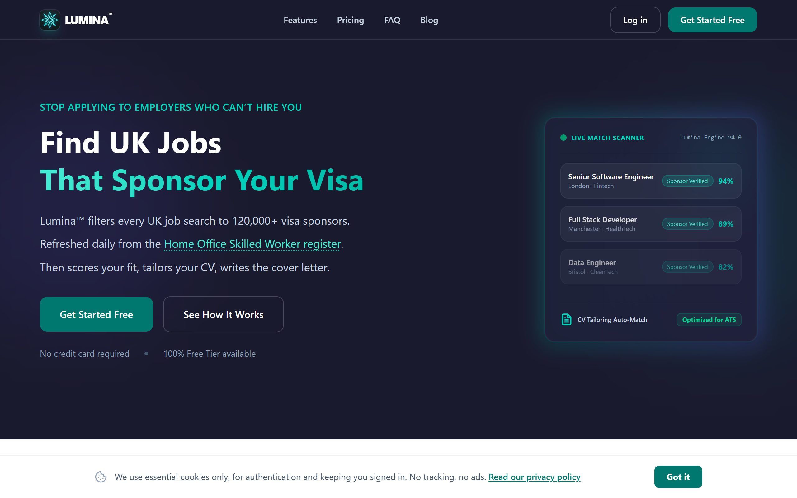 Lumina Jobs website